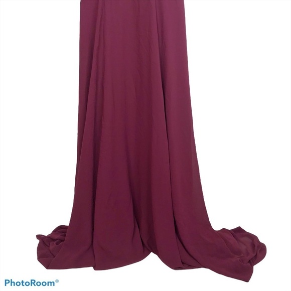 SMYM Jenn Maxi Dress in Merlot Chiffon nwot - Picture 5 of 14